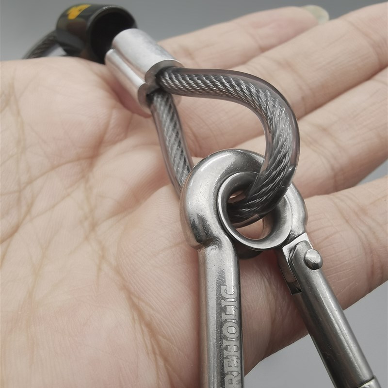 加强加粗50KG失手绳316不锈钢防锈海钓船钓路亚防丢弹力1.Y2m2m3