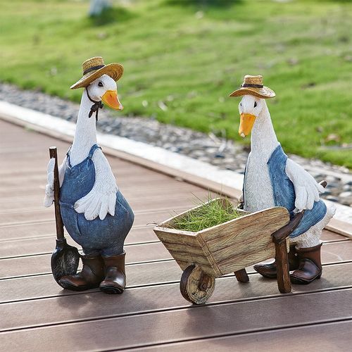 可爱创意情侣鸭摆件客厅桌面家居装饰品超市美陈货架顶层场景陈列