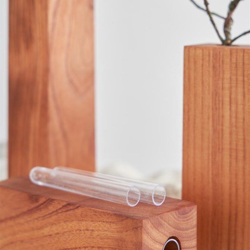 原木创意红椿木方形花瓶民宿酒店简易装饰花瓶桌面装饰摆件