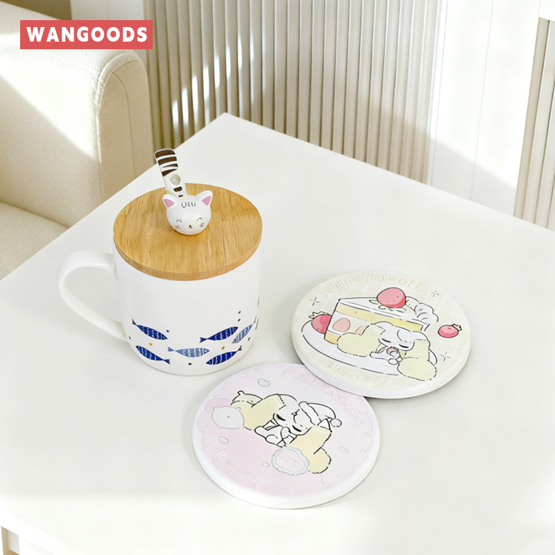 玩谷仁者  I 袜袜兔杯垫卡通吸水硅藻泥创意礼品咖啡杯垫隔热防滑,节庆用品/礼品,文化创意杯垫/餐垫,淘宝优惠券,粉丝福利购,淘宝优惠卷