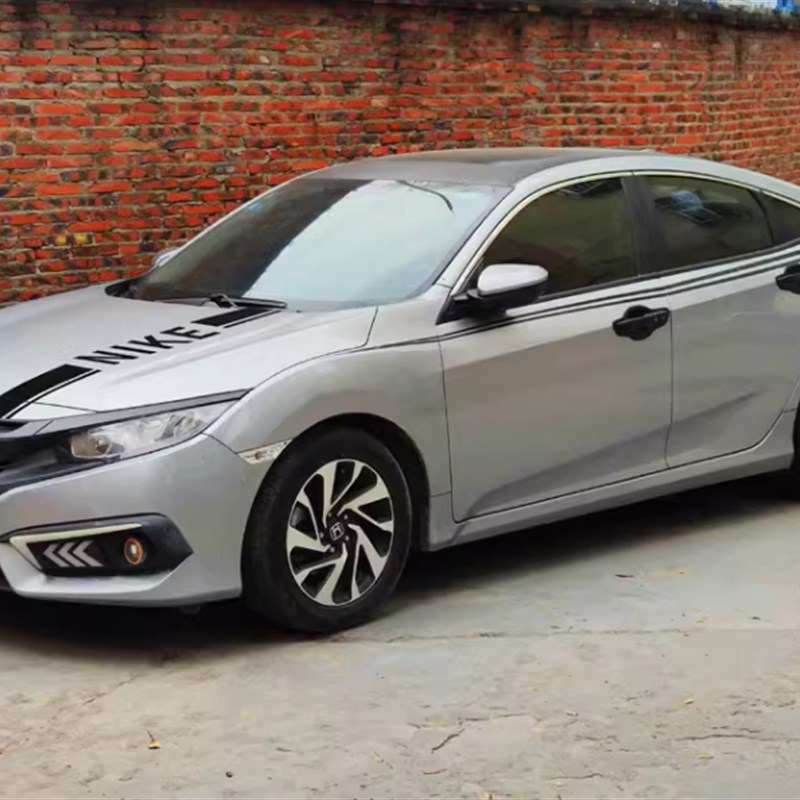 机盖改装拉花车贴订制个性装v饰长条贴画遮划痕车头引擎盖汽车贴