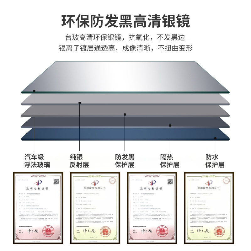 镜子全身镜无框穿衣镜贴墙壁挂自粘贴家用女生卧室宿舍.挂墙试衣