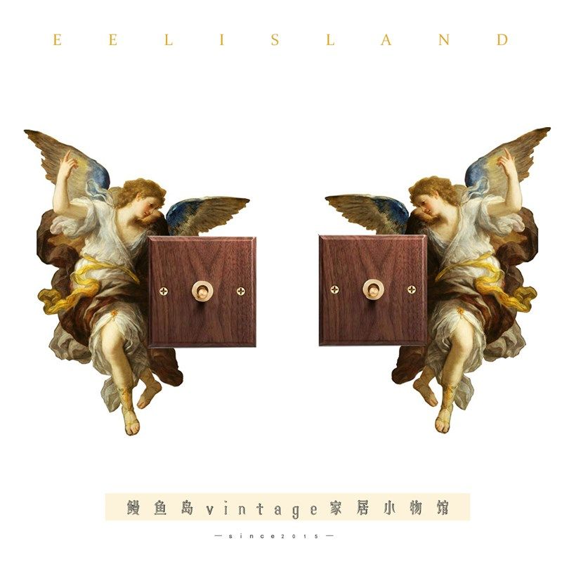 原创中古b风欧式复古人物遮挡开关装饰创意个性家居开关插座贴装