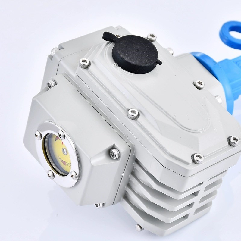 电动蝶阀D971X-16Q对夹式软密封四氟球墨不锈钢铸铁调U节开关220V