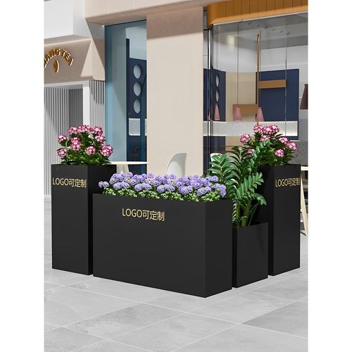 户外花箱种植箱园艺花坛广场定制售楼部绿植箱铁艺商业街花池阳台