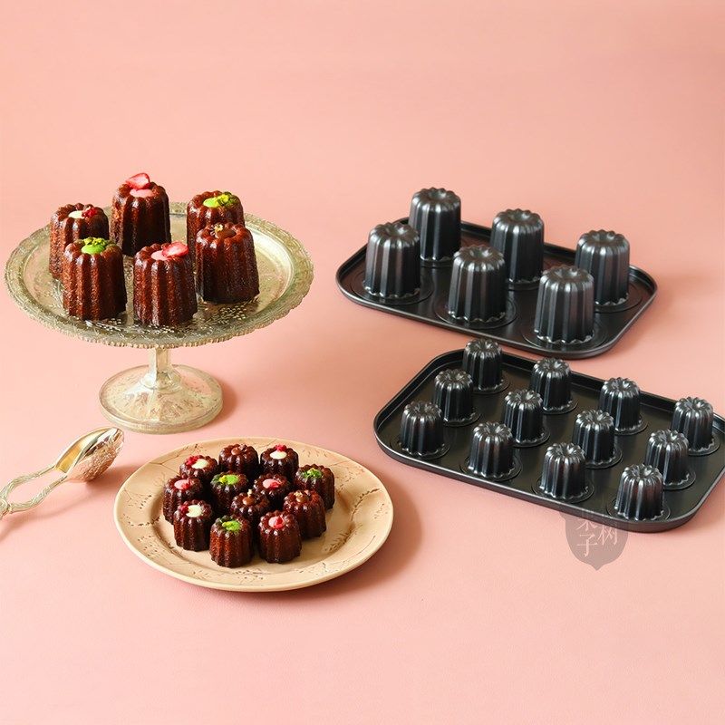 网红可露丽蛋糕烤盘 法式甜点6连12连玛德琳蛋糕模具 磅蛋糕烤盘