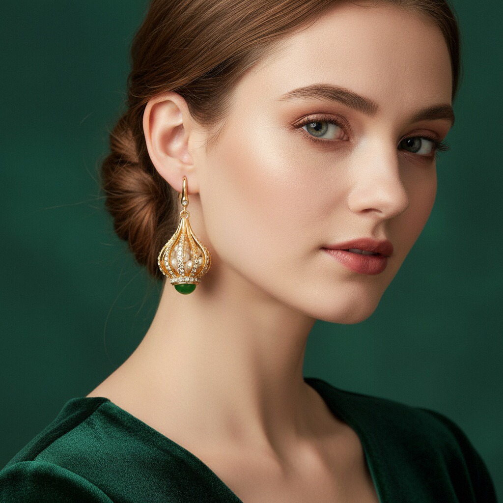 新中式设计感时尚耳钉