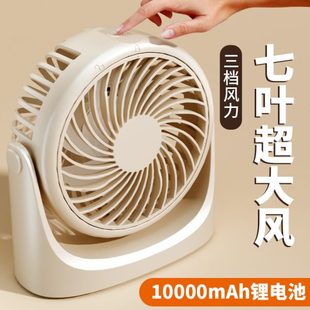 台式 USB迷你小风扇可充电静音便携式 家用学生宿舍床上小型电风扇