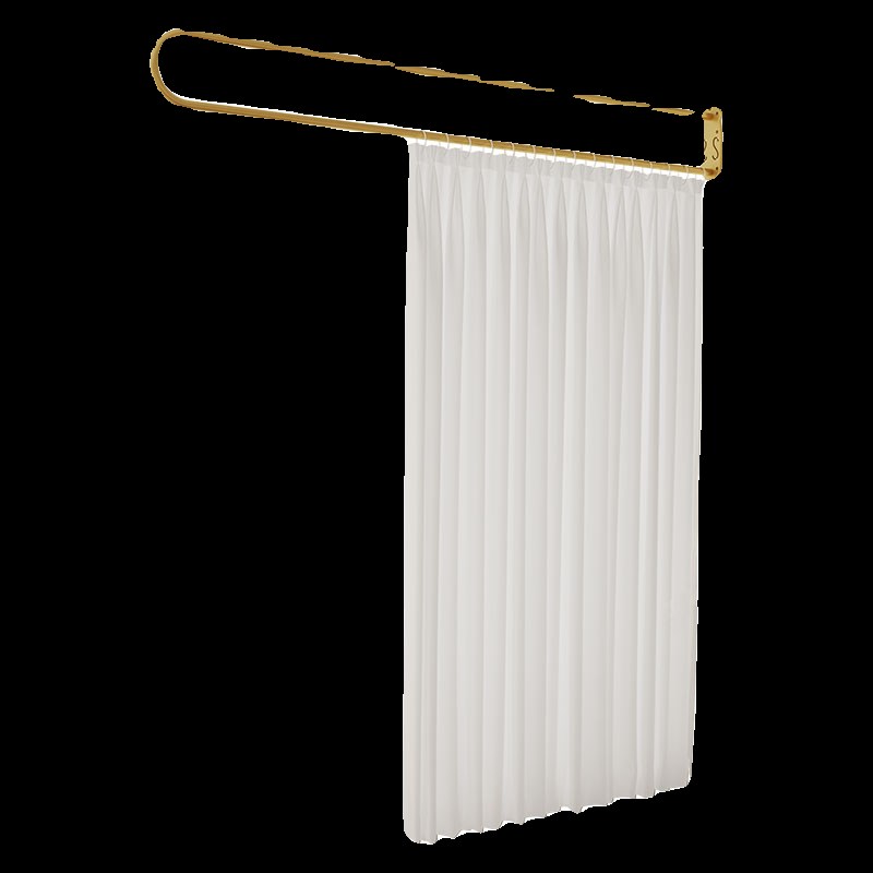 U型防窥养生馆拉帘理疗床遮挡美容床围帘支撑杆美容店隔断帘遮挡