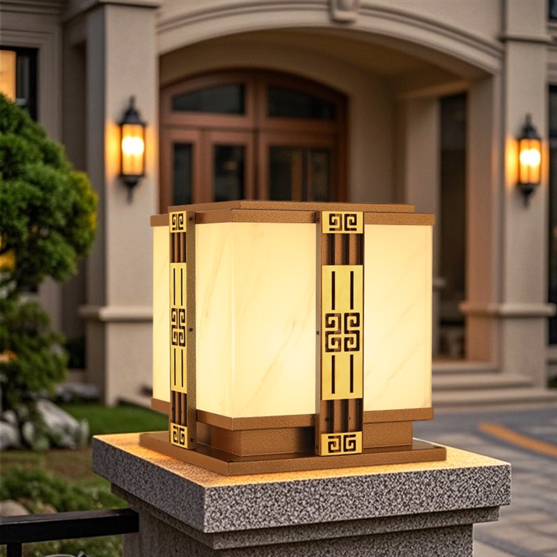 太阳能柱头灯户外庭院别墅大门两侧柱子灯室外院S子装饰围墙门柱