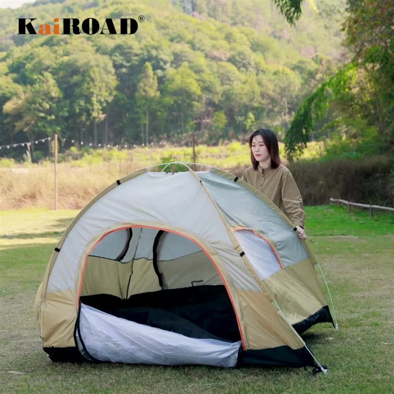 户外一抛即开全自动帐篷室内2秒速开露营野营帐两门三窗野营烧烤