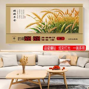 2025新款电子时钟日历挂钟客厅壁挂式装饰画数码万年历电子钟钟表