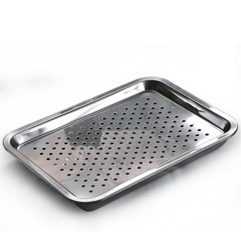 不锈钢滤水盘 酒杯过滤r盘 方形茶盘40X60cm加厚 水吧吧台