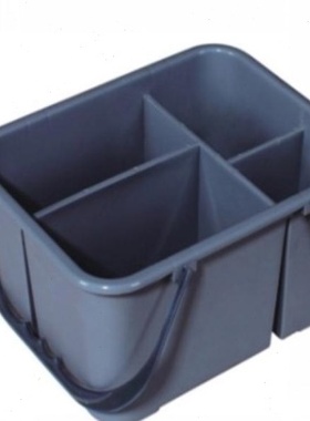 白云AF08407清洁蓝宾馆酒店物业清洁工具筐手提四格收纳杂物保洁