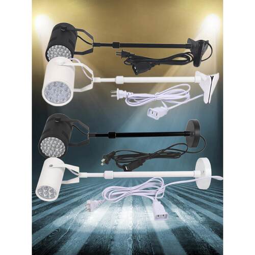 夹子伸缩杆LED射灯展会标摊桁架展厅展示投射灯快捷串联拆装方便