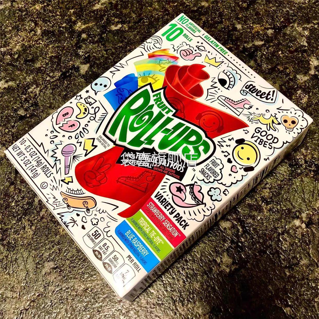 FRUIT ROLL-UPS美国贝蒂卷卷糖平替款冰脆果卷软糖脆皮冰淇淋软糖