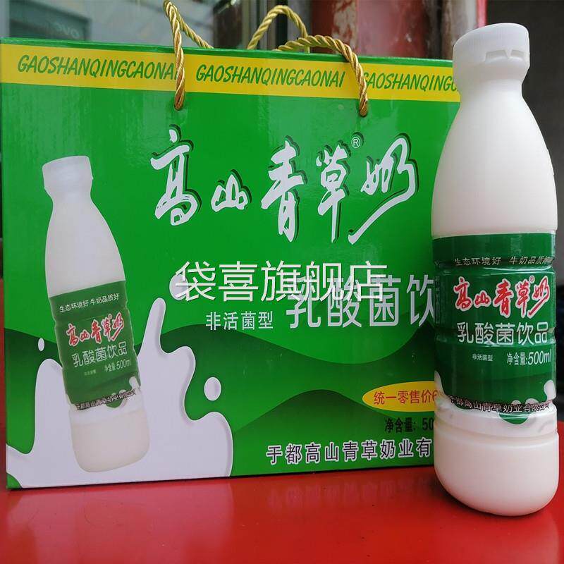 江西赣州于都高山青草奶500ml瓶乳酸菌饮品早餐酸奶屏山牧场牛