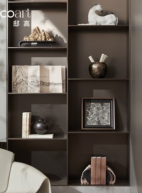 邸高DECO 宋氏美学摆件中式柜体软装陈设酒店大堂开放格搭配设计