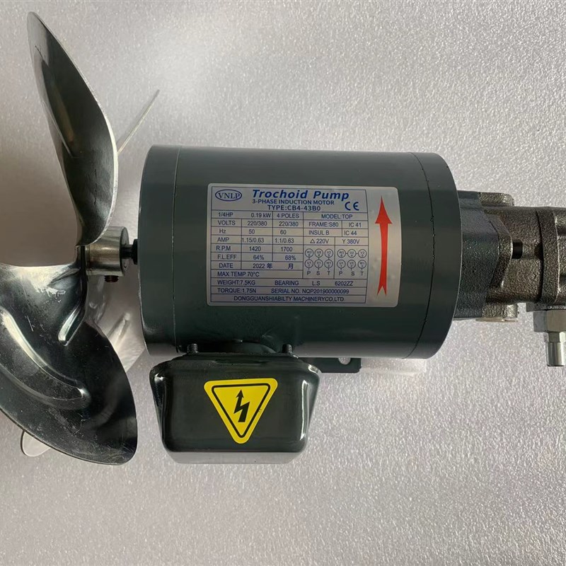 CB4-43B0油冷机油泵电机 机牀润滑加工中心主轴润滑冷X却油压头12