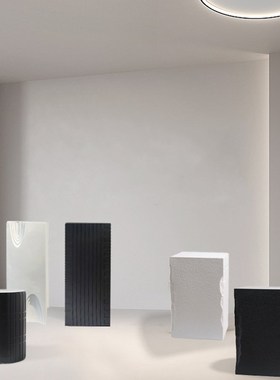 轻奢风大熊摆件落地增高台客厅玄关装饰品底座大堂雕塑摆设品摆台