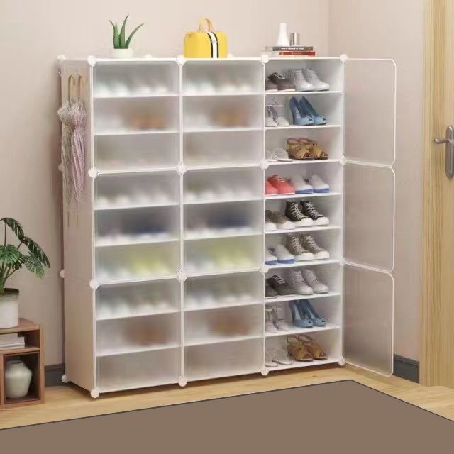 家用简易鞋架大容量室内入门口防尘收纳盒子多省空间层经济型鞋柜