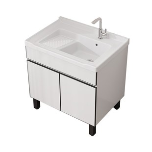 多层实木阳台洗衣槽洗衣柜台池盆洗衣池带搓板一体洗衣柜伴侣组合