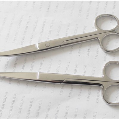 实验室直头 弯头不锈钢剪刀1012.5 14161820cm 国标420