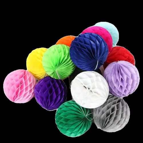 结婚蜂窝球灯笼球立柱订婚房间布置装饰客厅拉花地上摆件新款喜庆