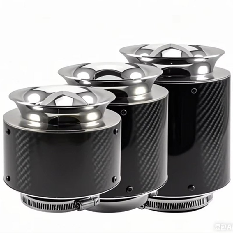 高流量碳纤维冬菇头真碳纤进气空滤汽车空气滤清器空气滤清器