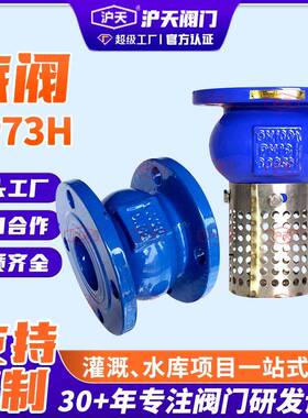 阀门底阀H42X球墨铸铁不锈钢过滤网水泵底阀Bottomvalve