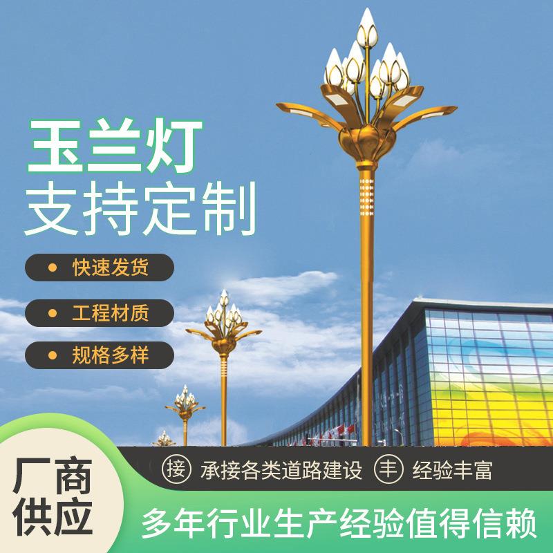 玉兰灯智慧路灯8米户外公园玉兰组合灯led灯景观灯中华灯跨境