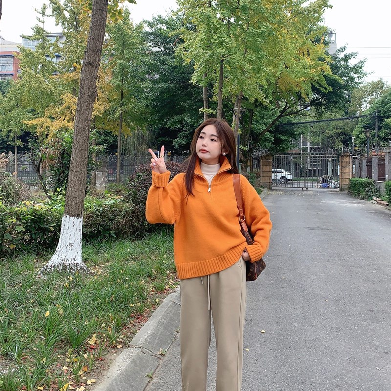 小小家   小个子小码高腰u加绒加厚卫裤保暖百搭休闲裤8/9分哈伦