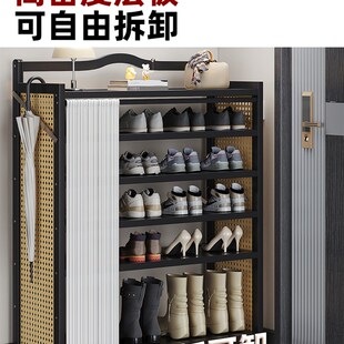 简易鞋架子家用门口多层结实耐用鞋柜2025新款折叠免安装带防尘罩