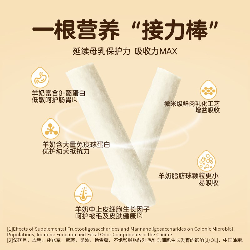 麦富迪狗零食冻干羊奶棒幼犬磨牙棒狗肉粒包罐头小型幼犬用品5盒