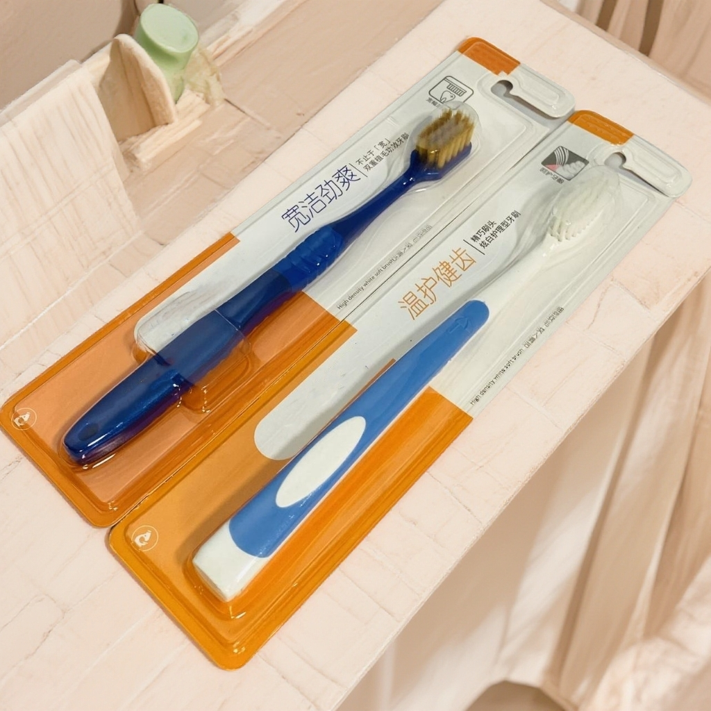 【清仓甩卖】温护原生手柄高品质单支牙刷独立学生软毛家庭装青蛙