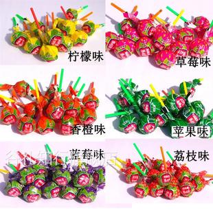 散装抖抖王棒棒糖30/50/100支柠檬草莓苹果蓝莓香橙荔枝味喜糖果