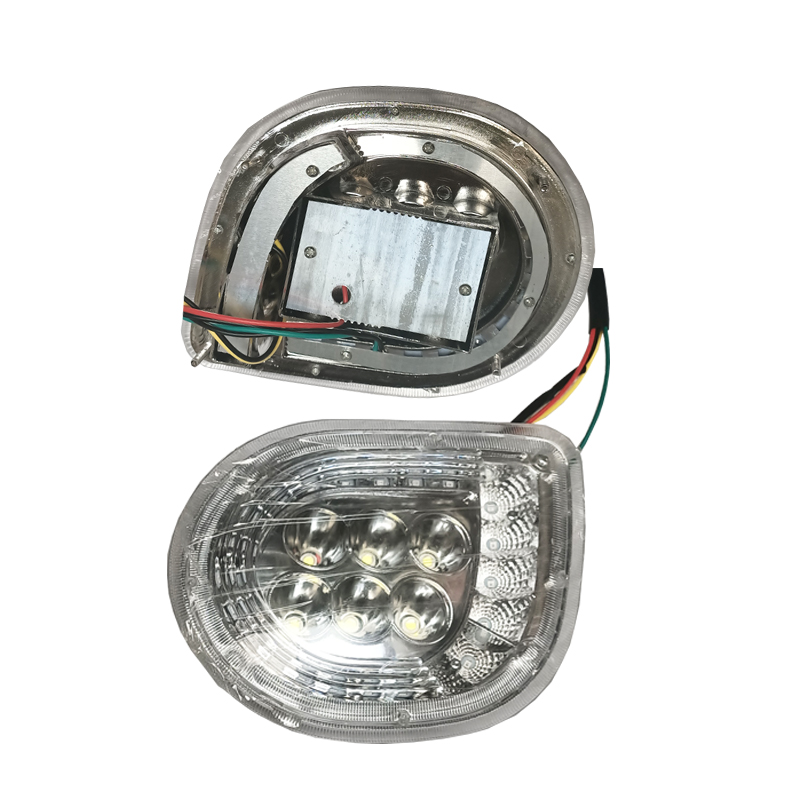 电动三轮车四轮车前大灯总成全封闭蓬车老年代步车配件大灯转向灯