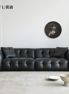 莫语MOYU/ 棉花糖沙发法式复古中古风现代简约别墅大平层真皮沙发