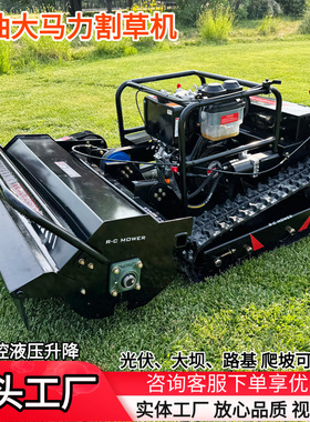 工厂新款1米割幅柴油款割草机 出口四冲程甩刀款遥控智能除草机