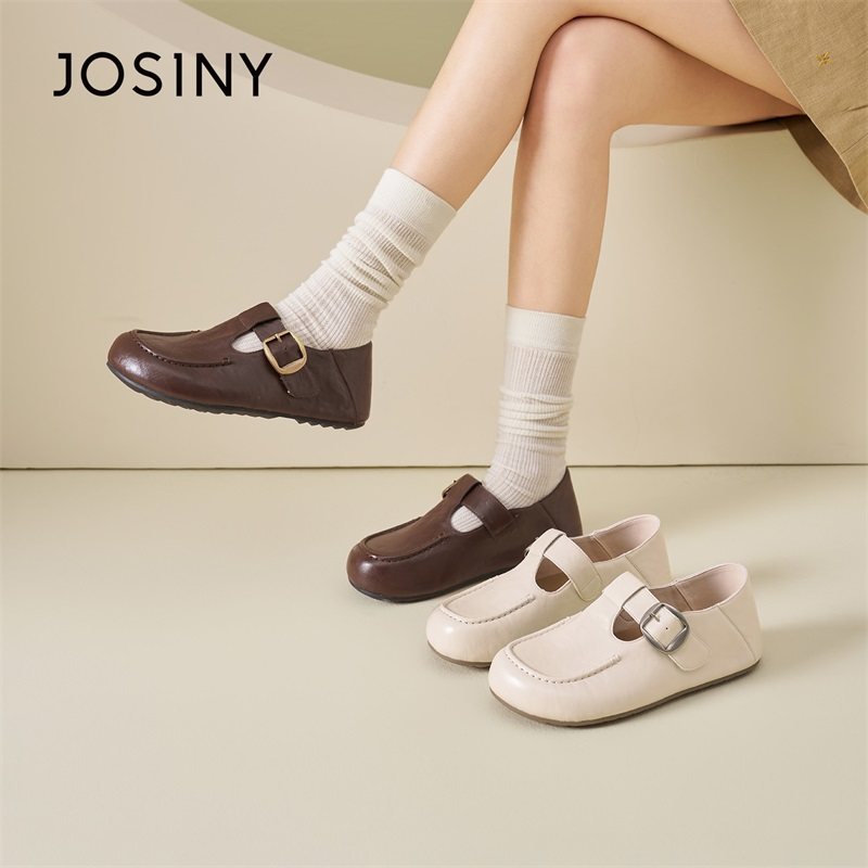 卓诗尼乐福鞋女2026新款春季软底配裙子小皮鞋子舒适一脚蹬通勤鞋,女鞋,玛丽珍鞋,淘宝优惠券,粉丝福利购,淘宝优惠卷