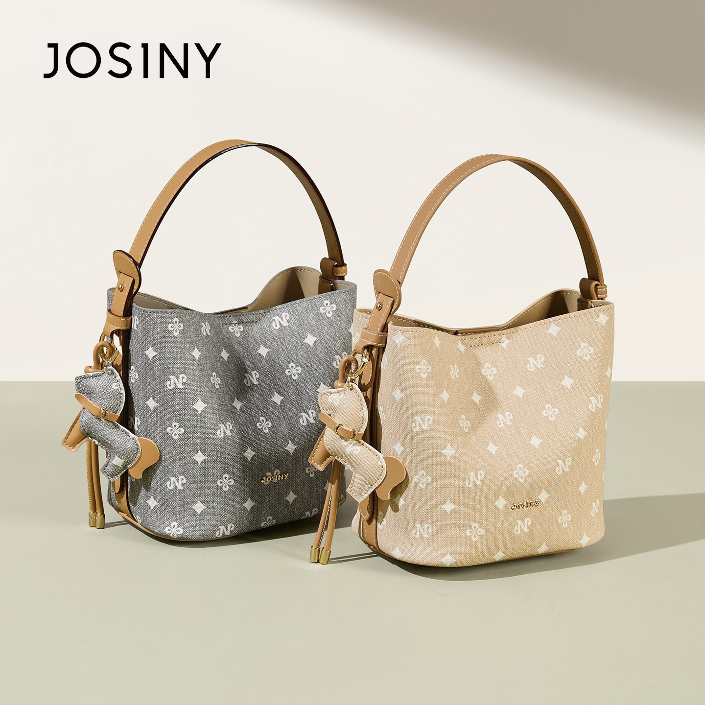 卓诗尼老花水桶包女包2026新款时尚百搭单肩斜挎手提包送女生礼物,箱包皮具/热销女包/男包,单肩包,淘宝优惠券,粉丝福利购,淘宝优惠卷