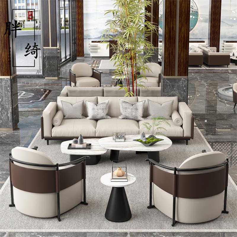 酒店大堂接待会客沙发组合新中式样品屋展示中心茶楼会所商务洽谈