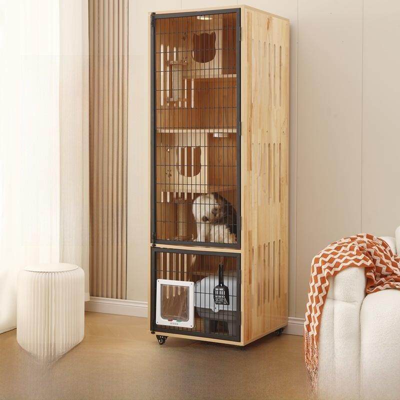 不占面积的实木猫别墅，猫柜，猫笼，家庭室内新猫窝，带厕所的猫,宠物/宠物食品及用品,猫笼子/猫别墅,淘宝优惠券,粉丝福利购,淘宝优惠卷