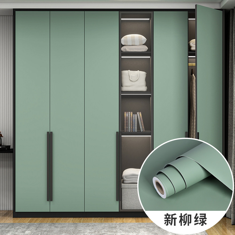 加厚肤感橱柜贴纸柜子柜门改色贴膜衣柜桌面防水墙纸自粘家具翻新
