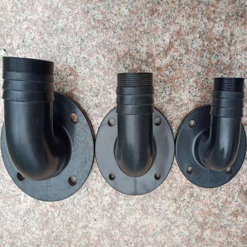 排污泵铸铁法兰弯头出水口2寸2.5寸3寸4寸6寸8寸10寸接头水泵配件