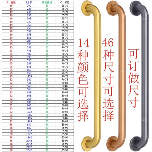 O型不锈钢玻璃门拉手单支明装有框钛金玫瑰金黑金枪灰金色木门定