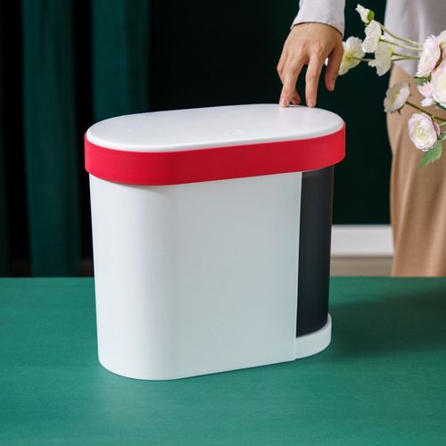 家用按压式弹盖干湿分离茶水桶厨余沥水垃圾桶茶渣过滤排水茶水桶