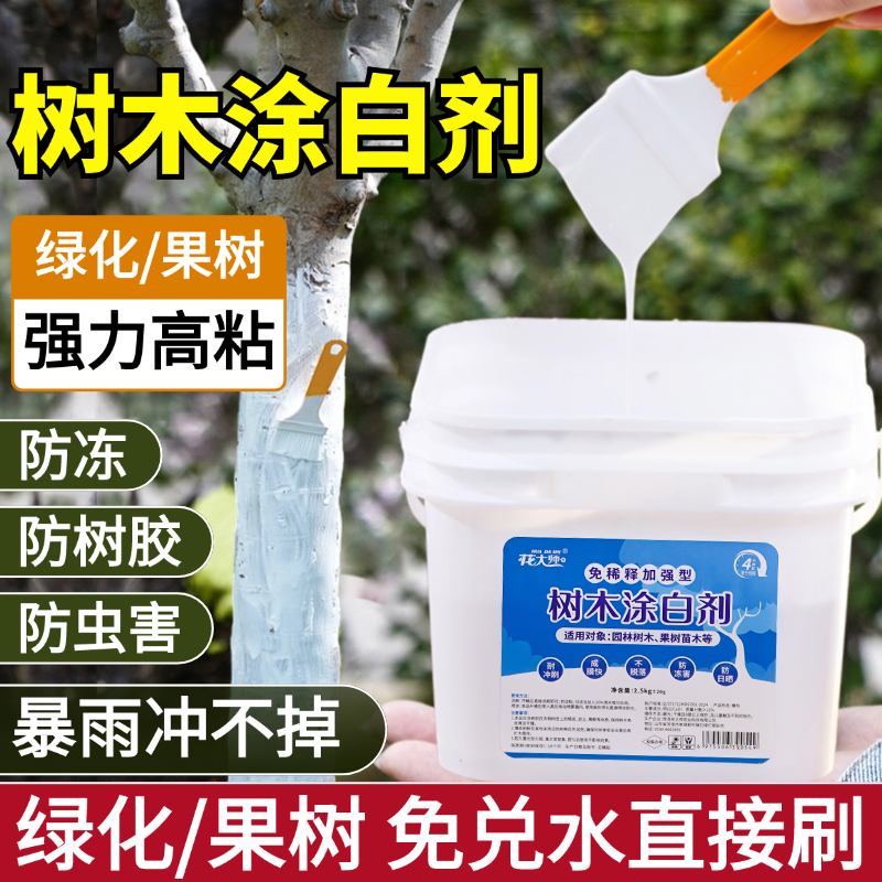 免稀释树木涂白剂树干果树防虫大树柑橘冬季园林植物防冻树木刷白