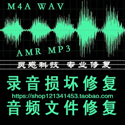 录音笔音频文件WAV AMR录音损坏修复恢复降噪M4a录音手机录音修复