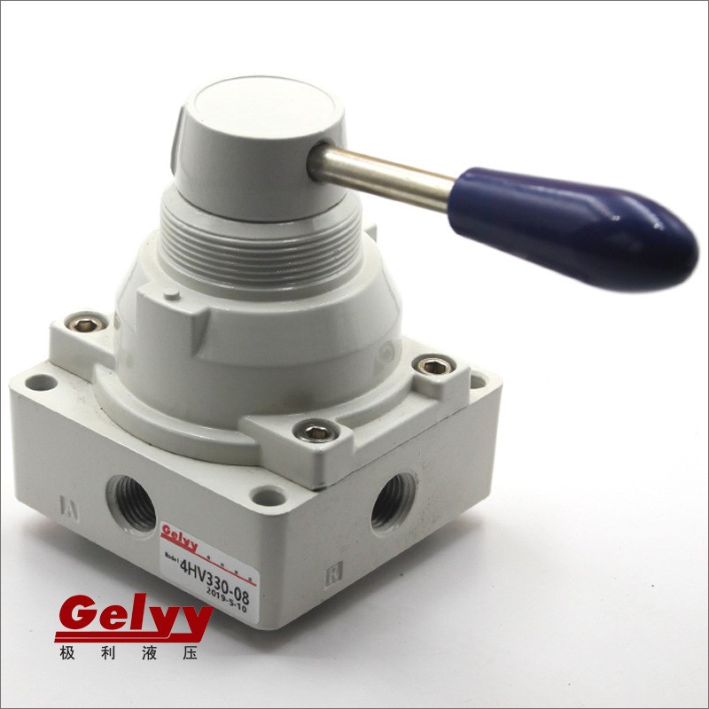 气动开关手转阀气缸手动转气阀4HV210-08三位四通HV-02/03/04内螺
